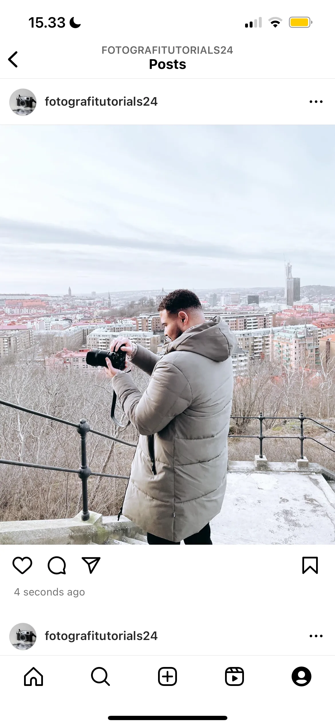 Ảnh với bộ lọc Melbourne đăng trên feed Instagram