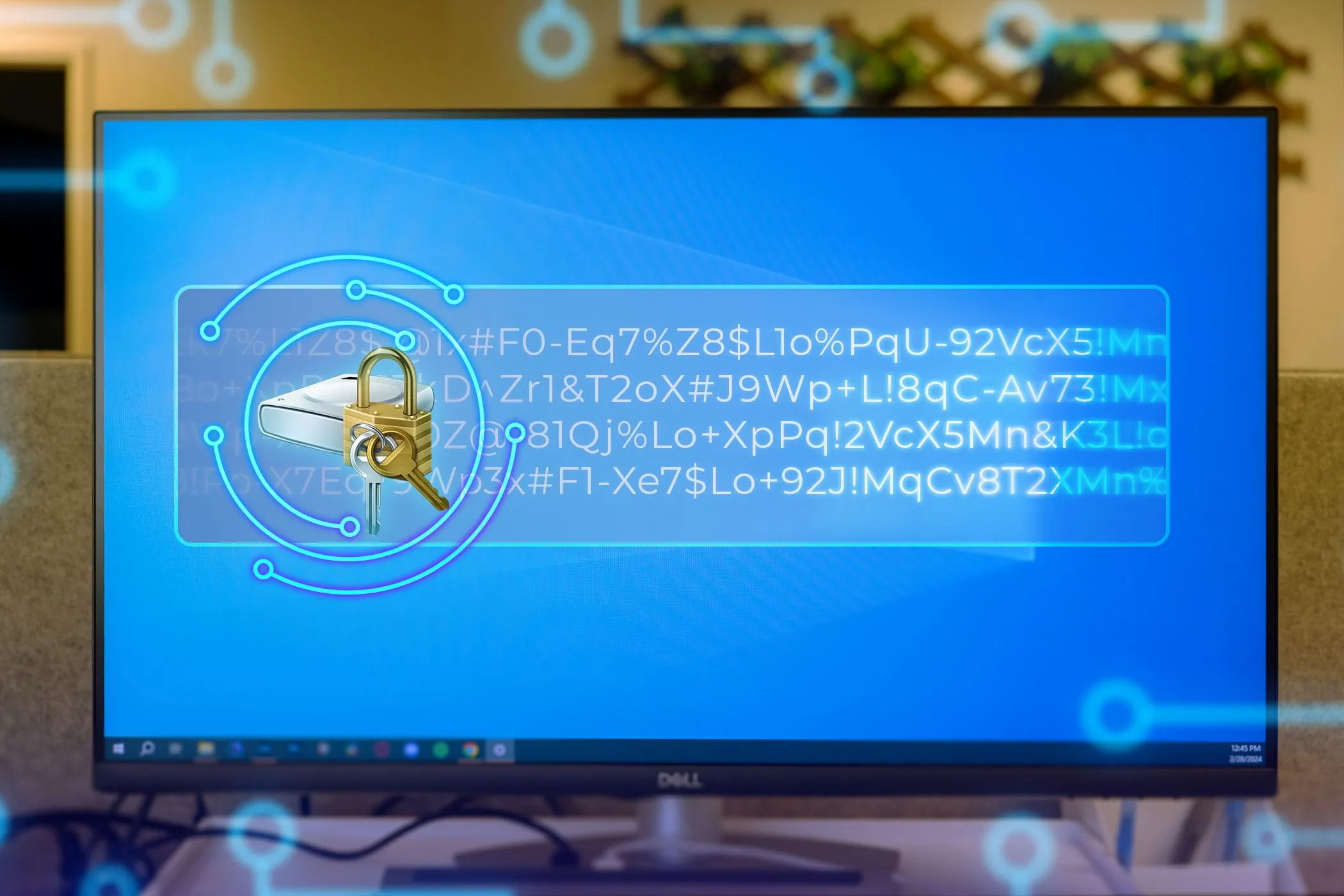 Biểu tượng BitLocker trên màn hình Windows 11, thể hiện tầm quan trọng của việc mã hóa để bảo mật dữ liệu sao lưu