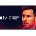 Biểu tượng MLS Season Pass và Apple TV hiển thị trên giao diện iPhone, minh họa cách truy cập giải bóng đá MLS.