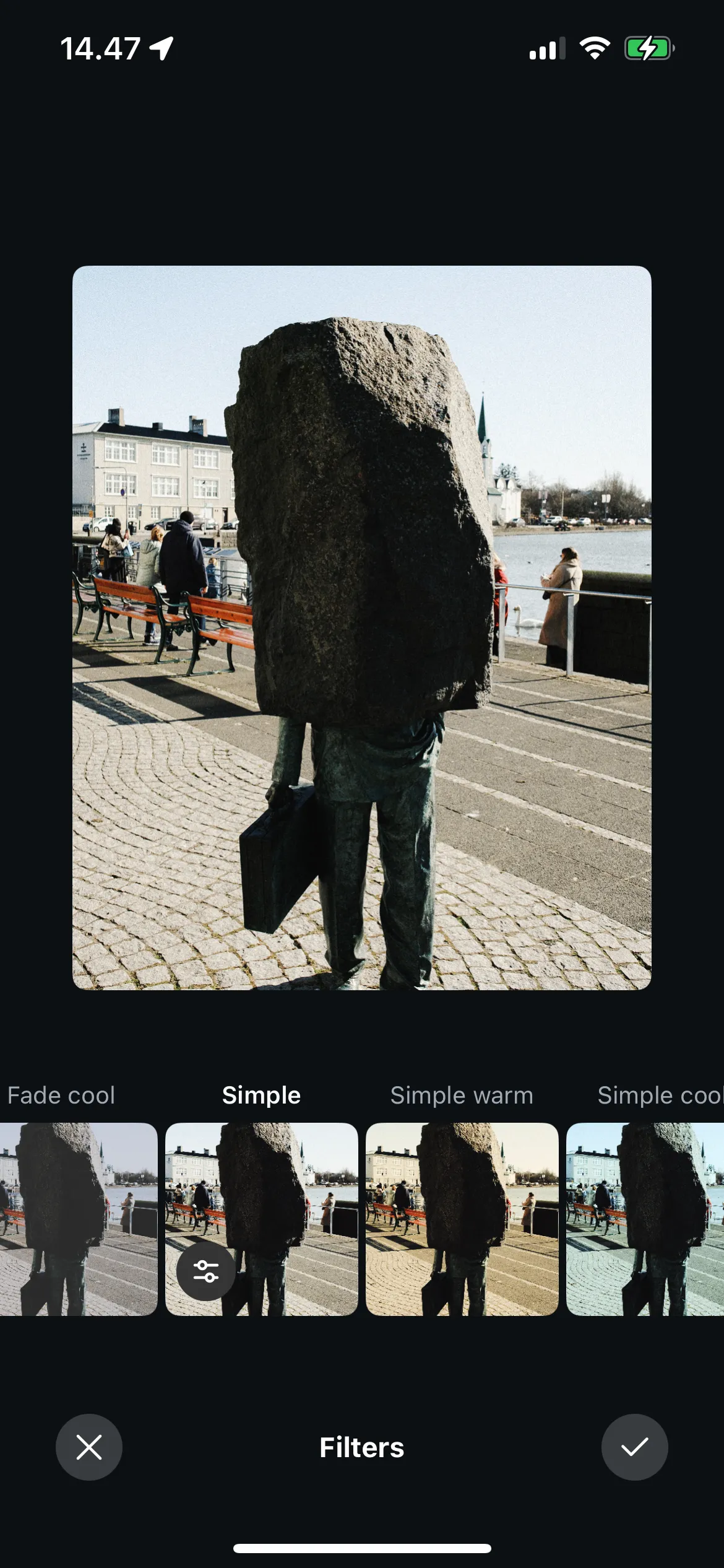 Bộ lọc Simple trên Instagram