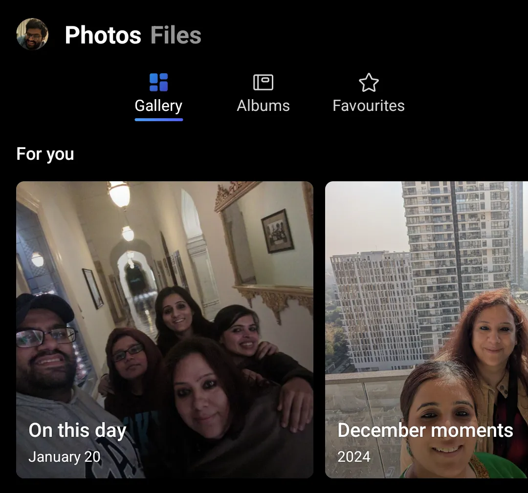 Các album được chọn lọc tự động trên Microsoft OneDrive