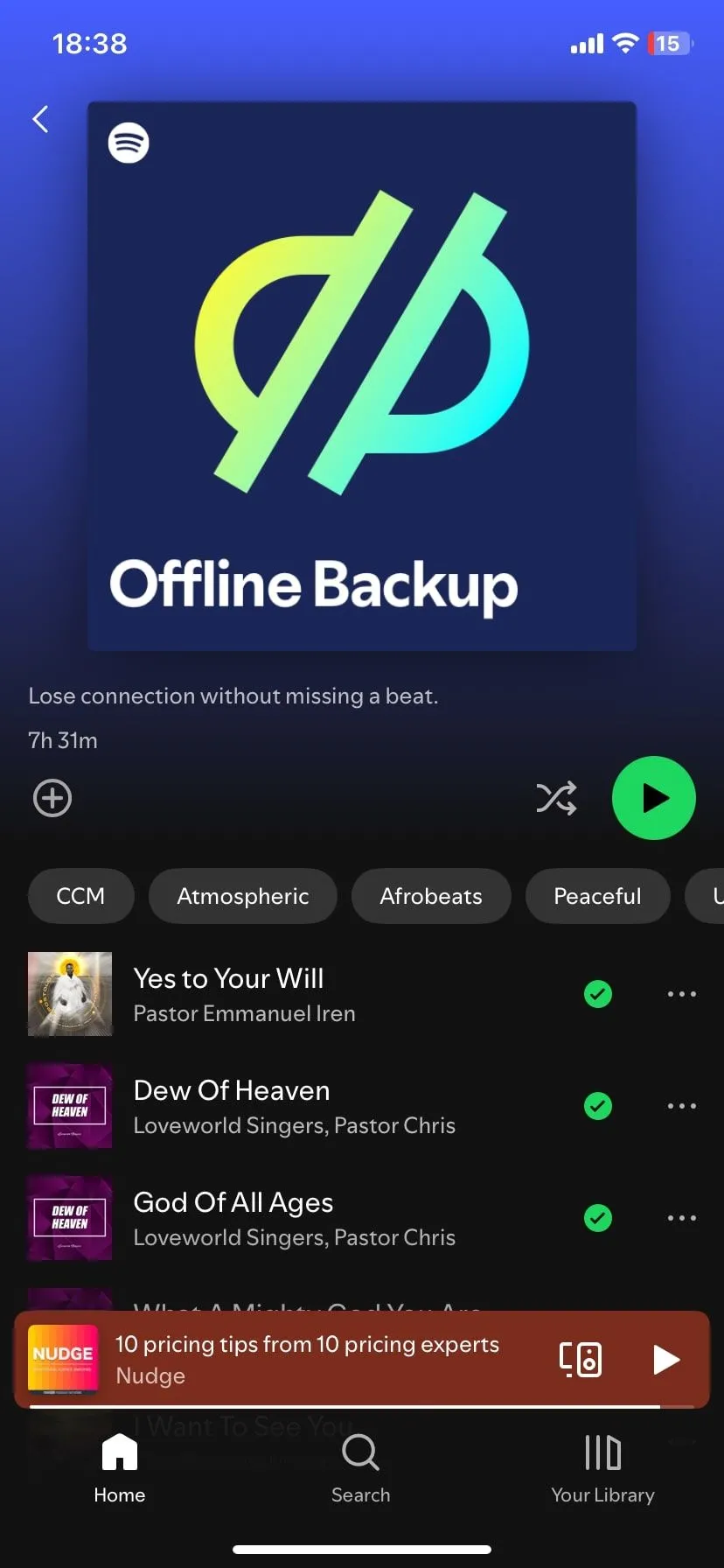Các bài hát đã tải xuống để nghe ngoại tuyến trên Spotify