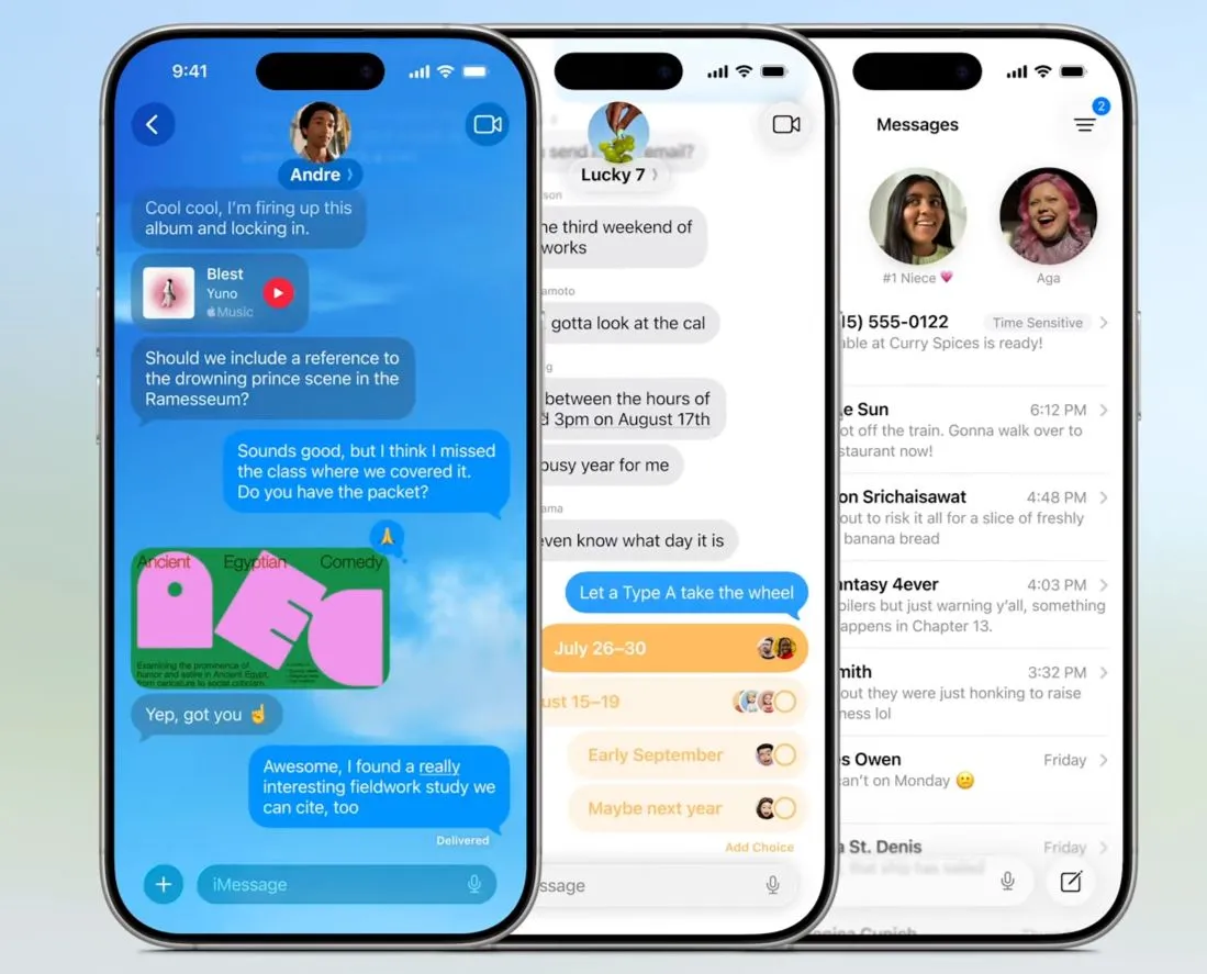 Các tính năng nổi bật của ứng dụng Tin nhắn trong iOS 26, bao gồm thăm dò ý kiến và dịch tự động