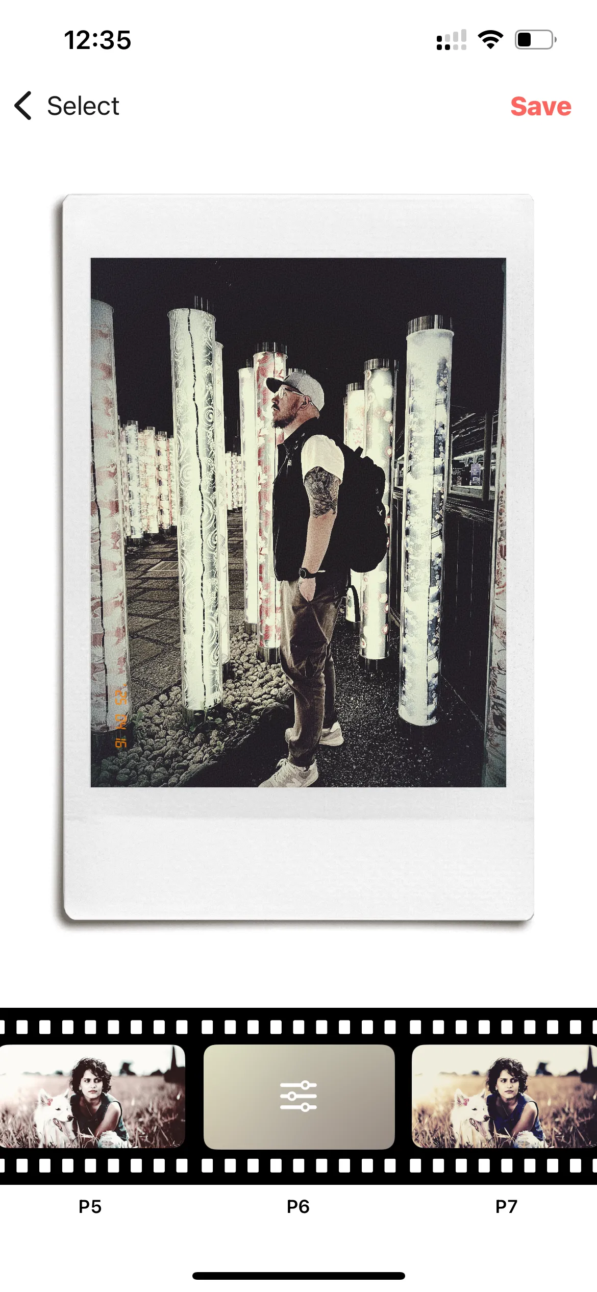 Các tùy chọn bộ lọc và khung ảnh mang phong cách Instax và Polaroid trong ứng dụng chỉnh sửa PoPo Frame