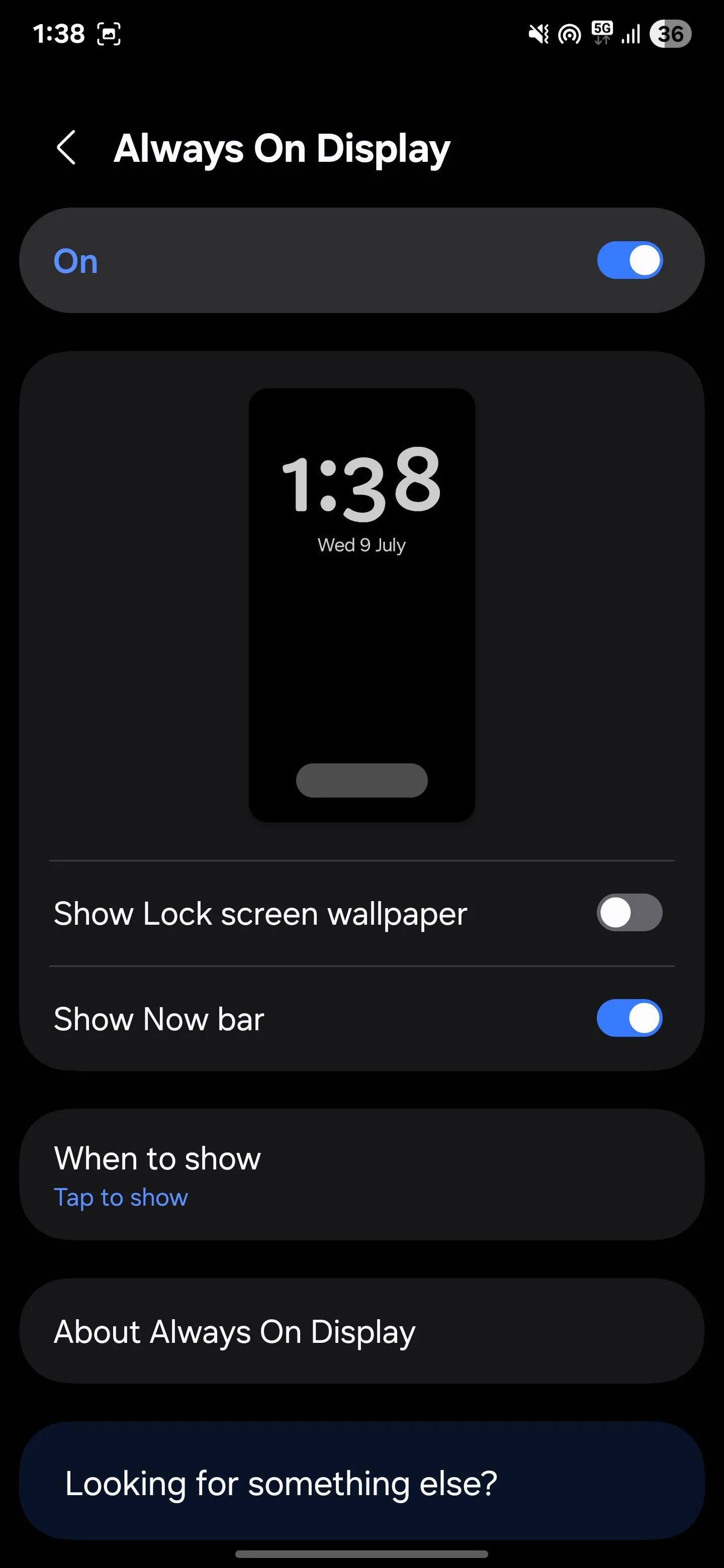 Các tùy chọn cài đặt Always On Display giúp tối ưu thời lượng pin Samsung
