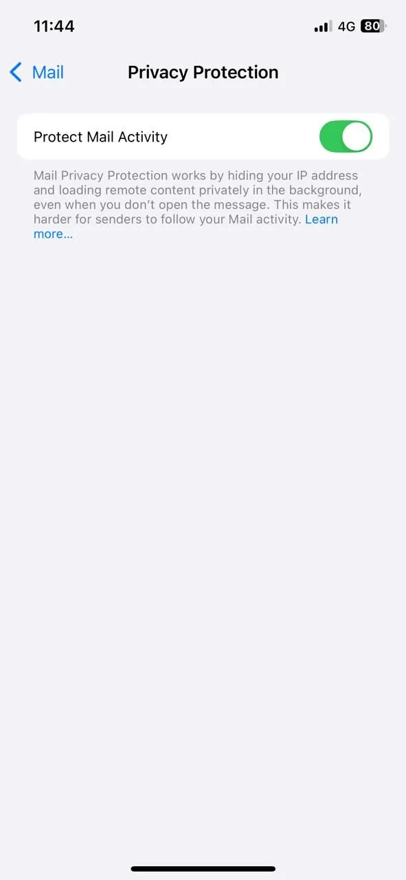 Cài đặt Bảo vệ Hoạt động Thư trên iPhone giúp ẩn địa chỉ IP