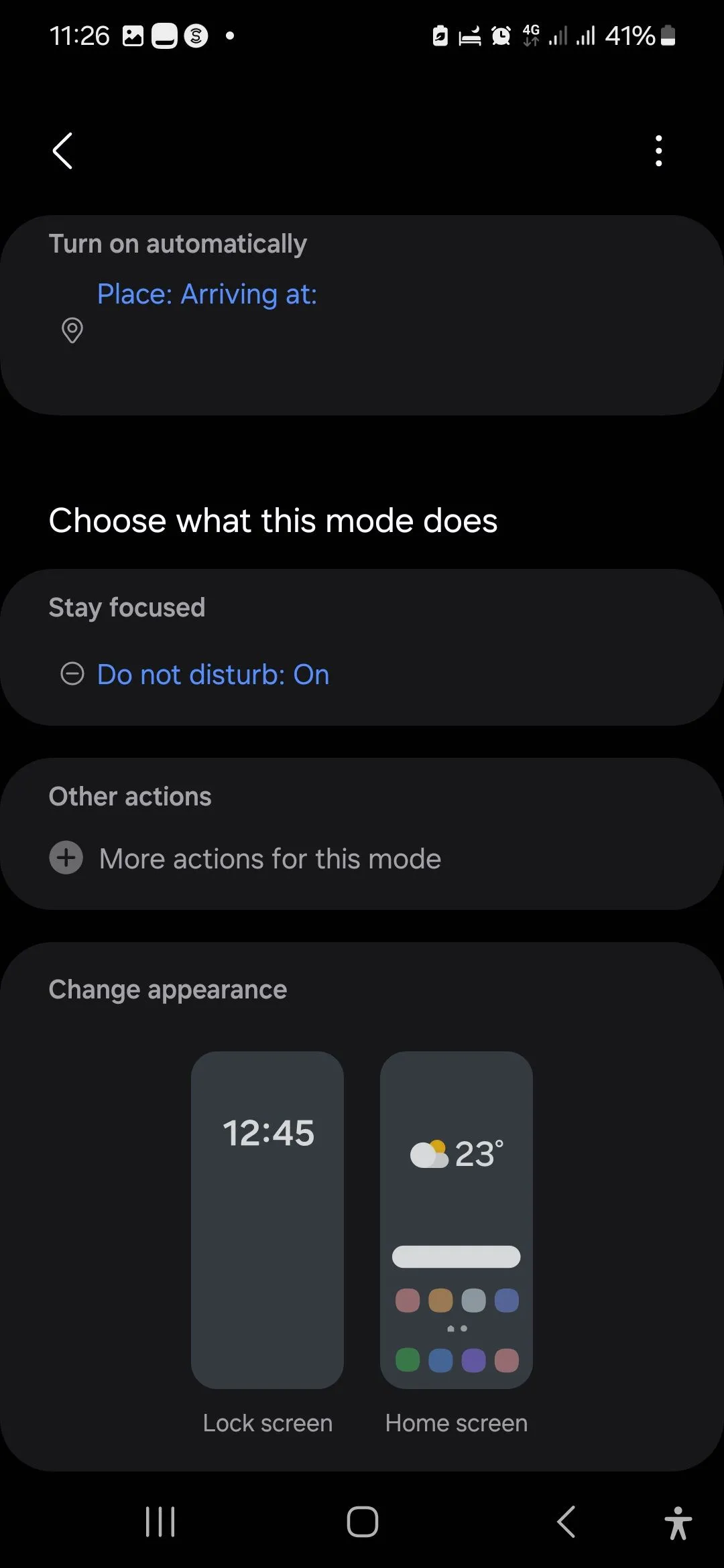 Cài đặt Chế độ Làm việc (Work Mode) trên thiết bị Samsung, cho phép tùy chỉnh các ứng dụng được phép và bị hạn chế
