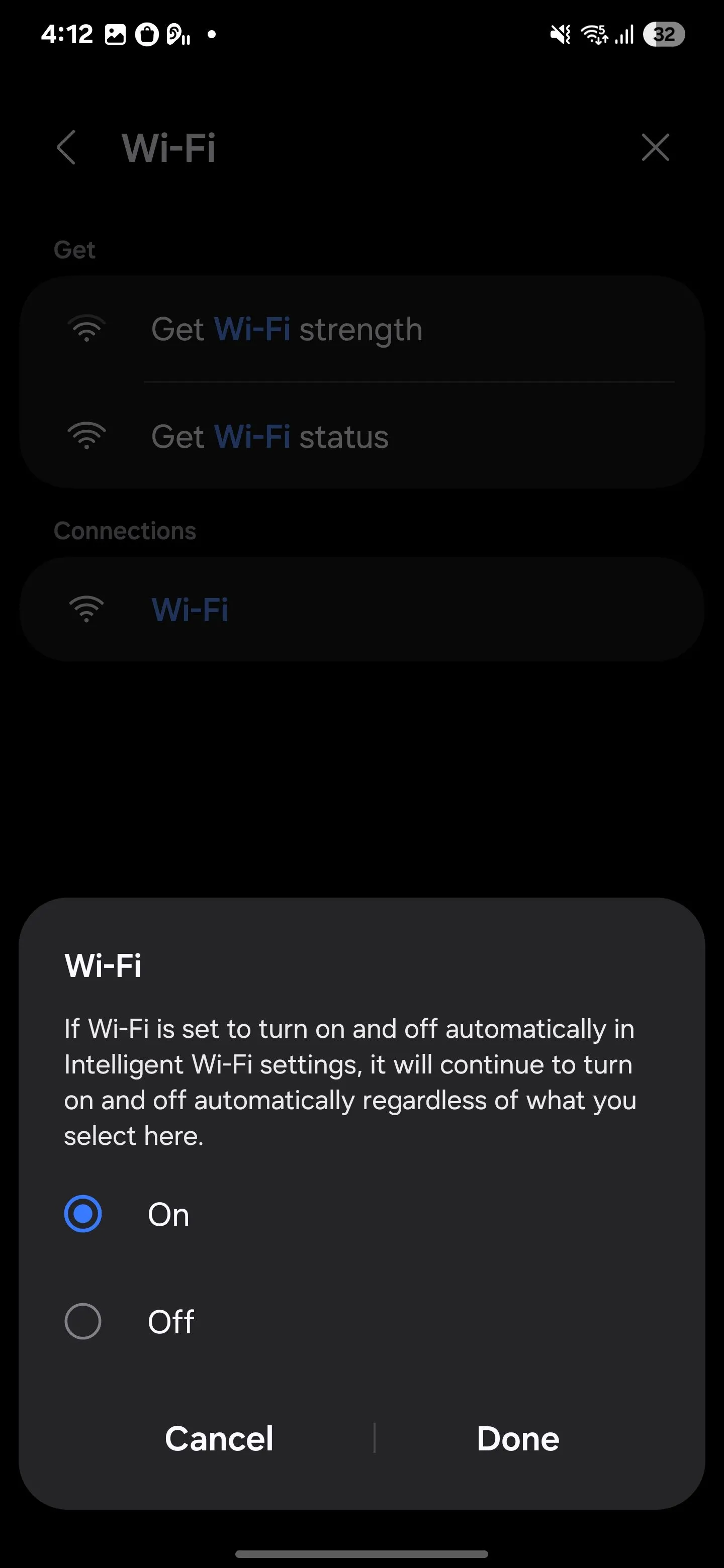 Cài đặt hành động tự động bật Wi-Fi và tắt dữ liệu di động khi bạn đến một địa điểm cụ thể trên Samsung Routines.