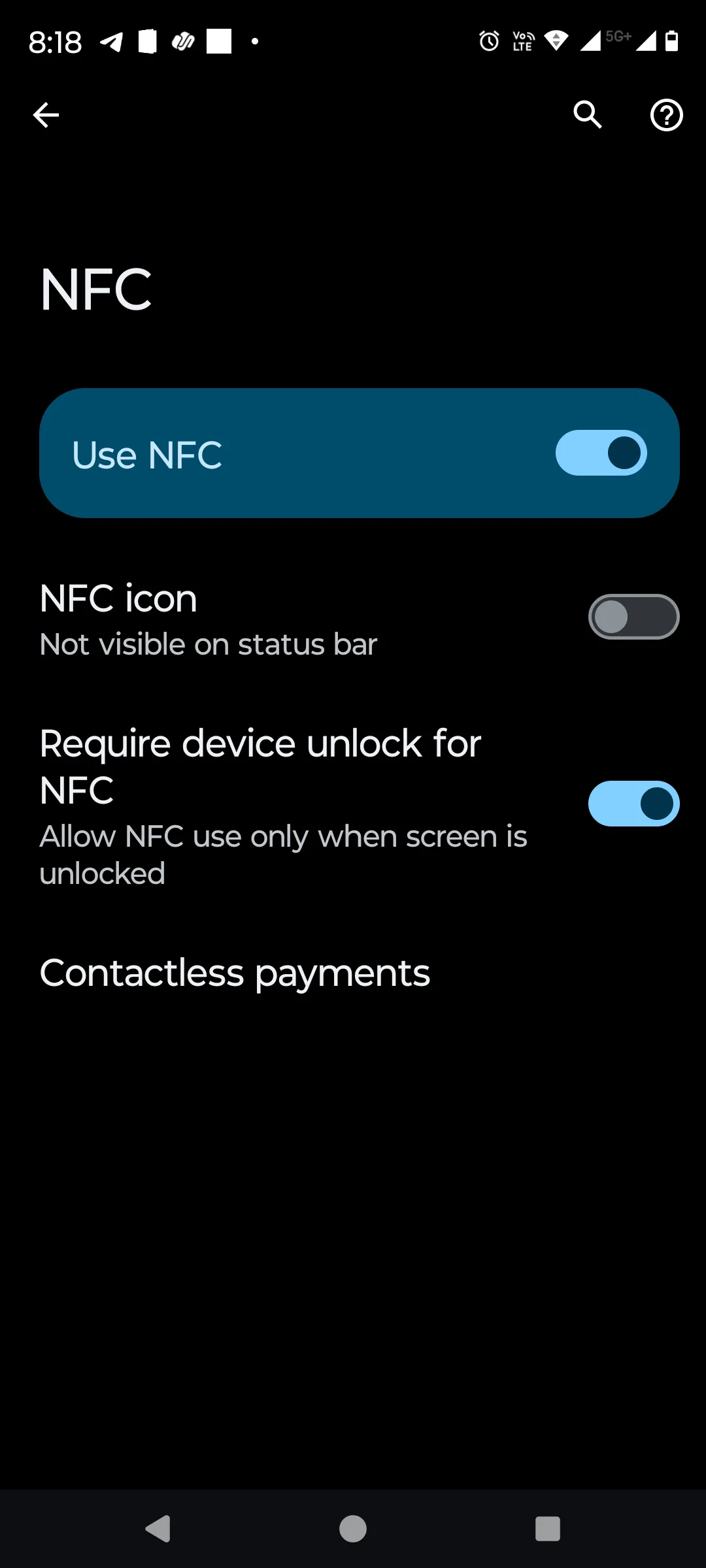 Cài đặt NFC (Near Field Communication) trên điện thoại Android