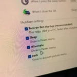 Cài đặt tùy chọn nguồn trên Windows hiển thị chế độ ngủ đông Hibernate