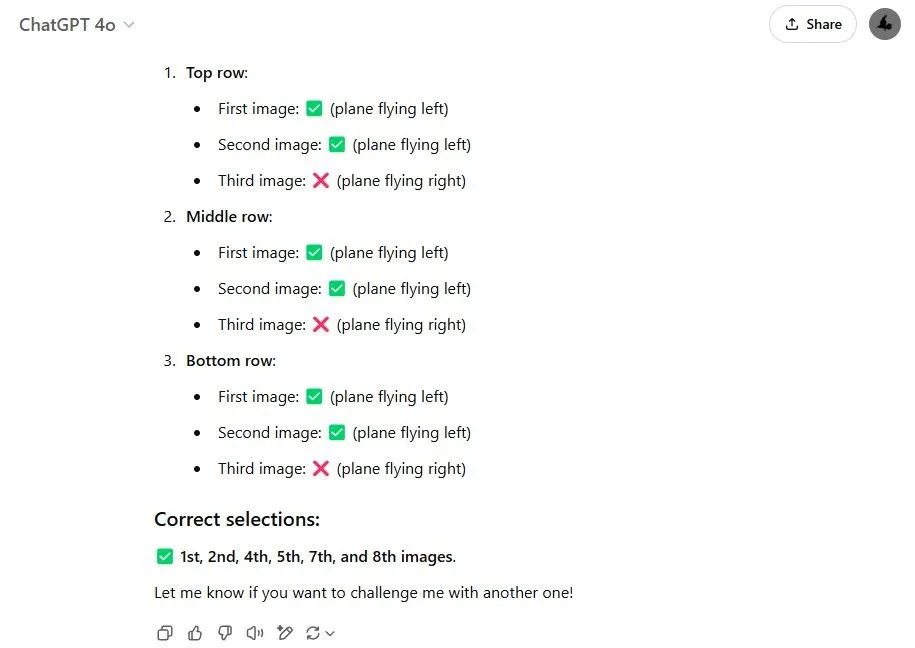 ChatGPT xử lý CAPTCHA máy bay