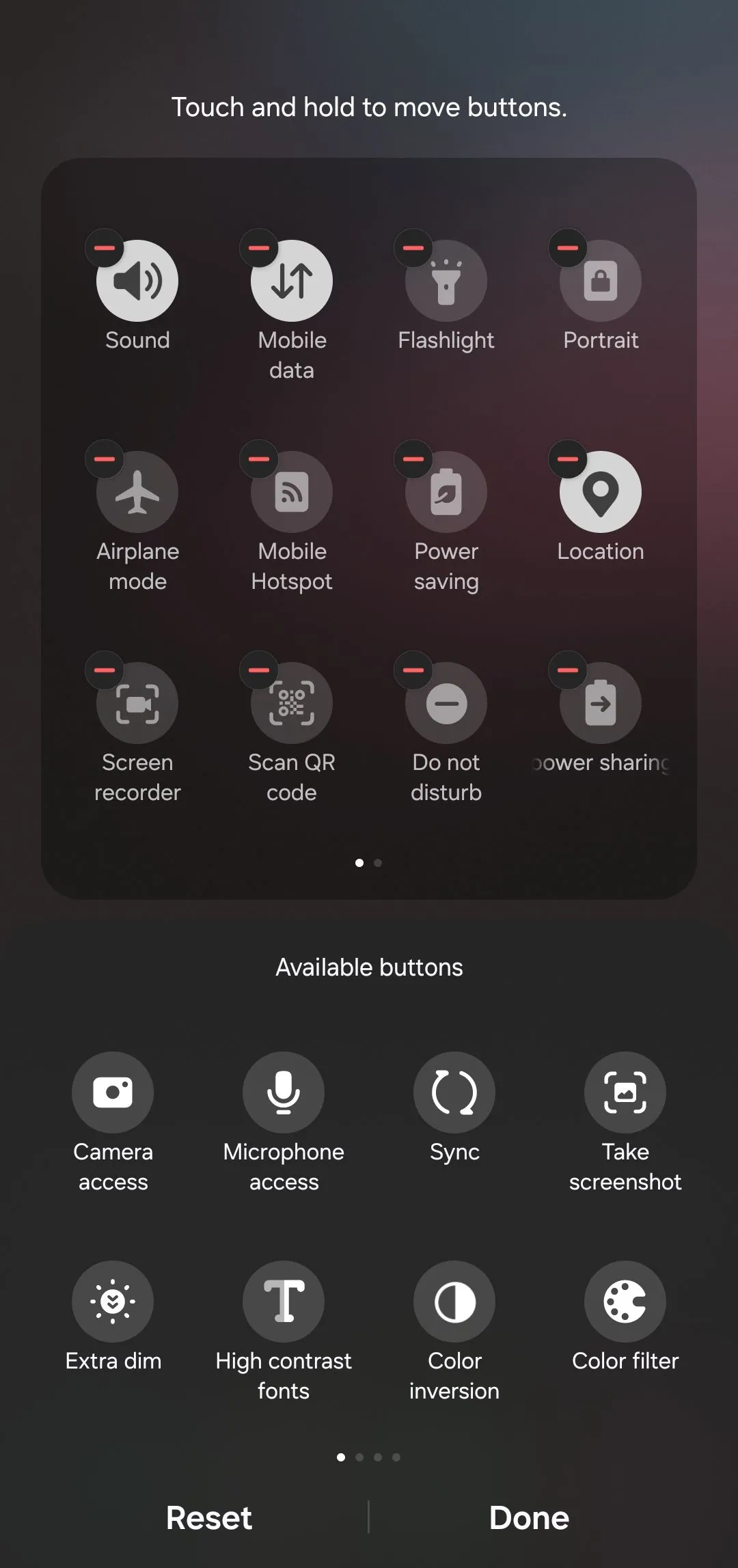 Chế độ chỉnh sửa bảng Cài đặt nhanh (Quick Settings) trên Android để tùy chỉnh các phím tắt tiện ích