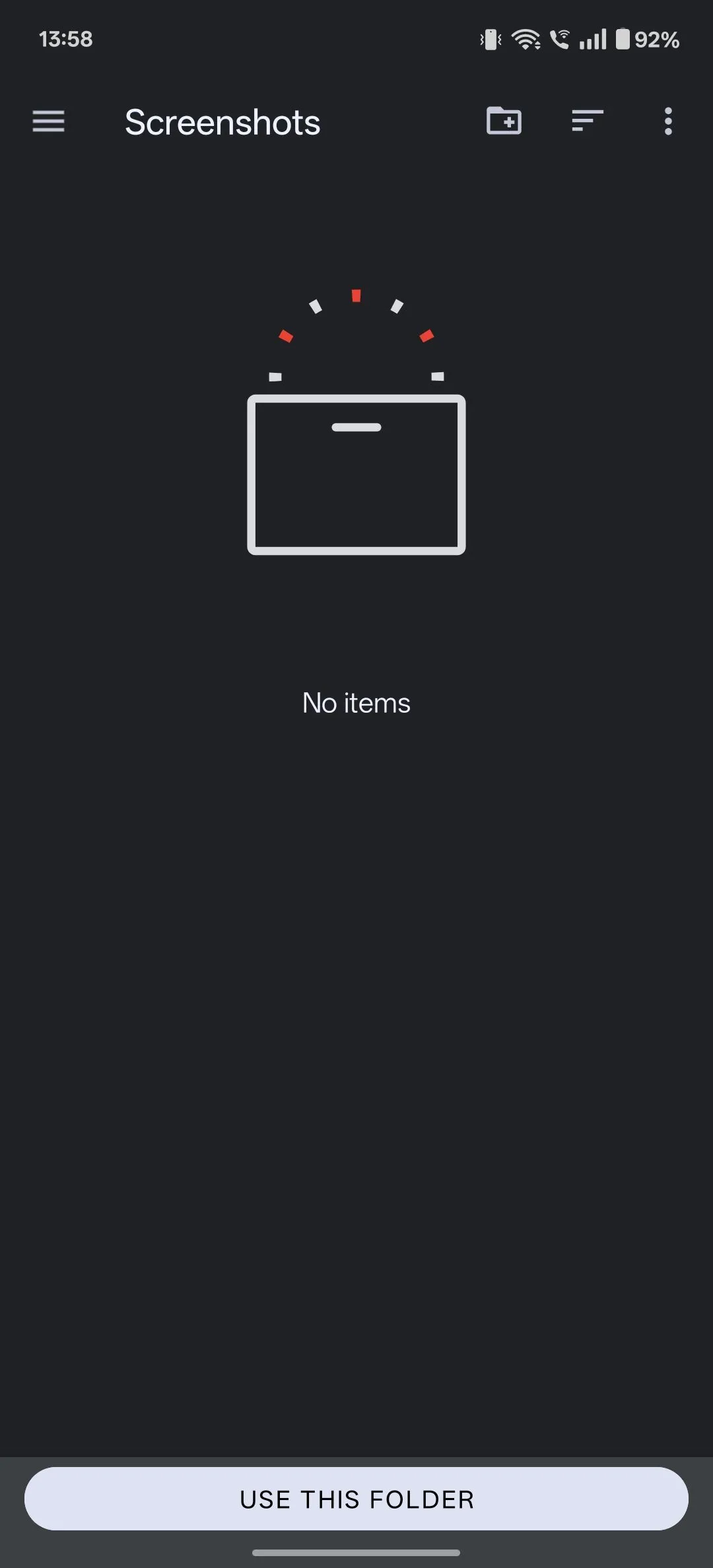 Chọn thư mục &quot;Screenshots&quot; từ DCIM để MacroDroid xóa ảnh chụp màn hình.