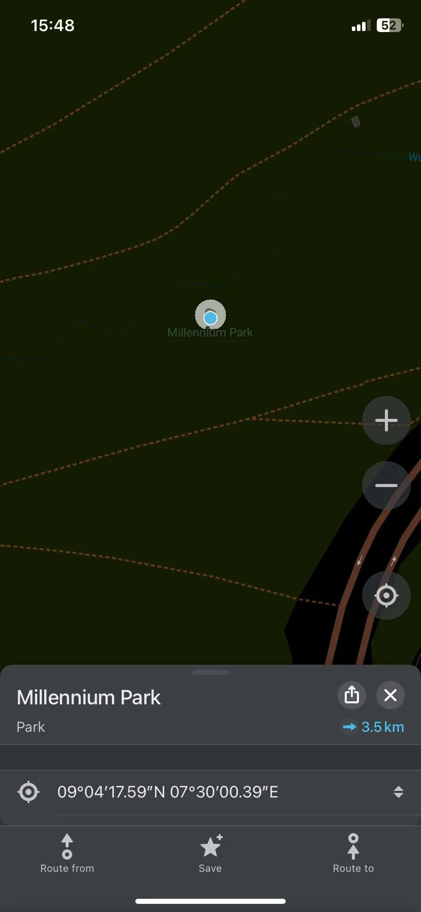 Chức năng tìm kiếm ngoại tuyến của ứng dụng bản đồ Organic Maps