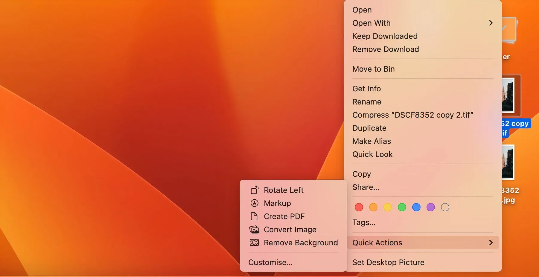 Chuyển đổi định dạng ảnh từ TIFF sang JPEG hoặc PNG bằng Quick Actions trên macOS
