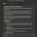 Claude phản hồi một truy vấn về GraphQL so với REST với kiểu giải thích được chọn