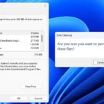 Cửa sổ Disk Cleanup hiển thị các tệp tin có thể xóa trên Windows