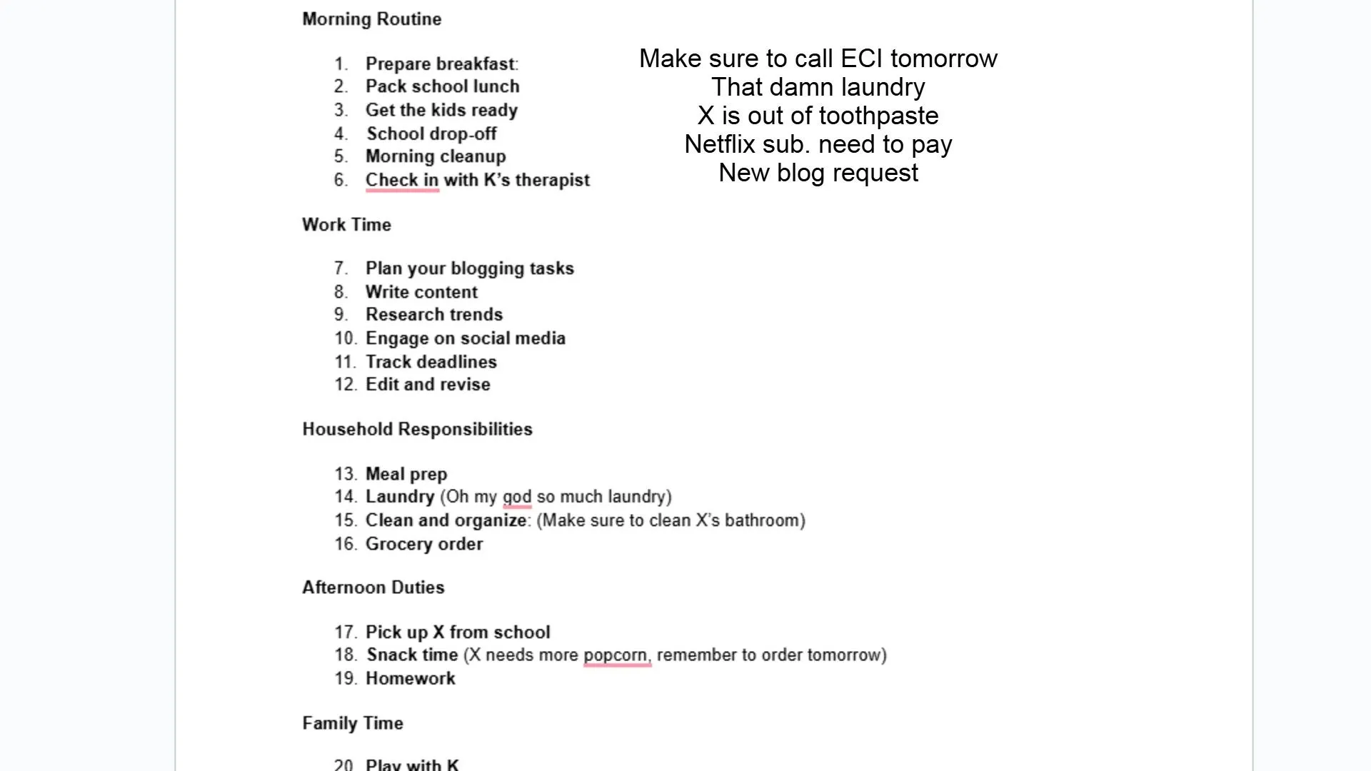 Danh sách công việc (to-do list) cũ quá dài với vô số hạng mục chưa hoàn thành gây áp lực