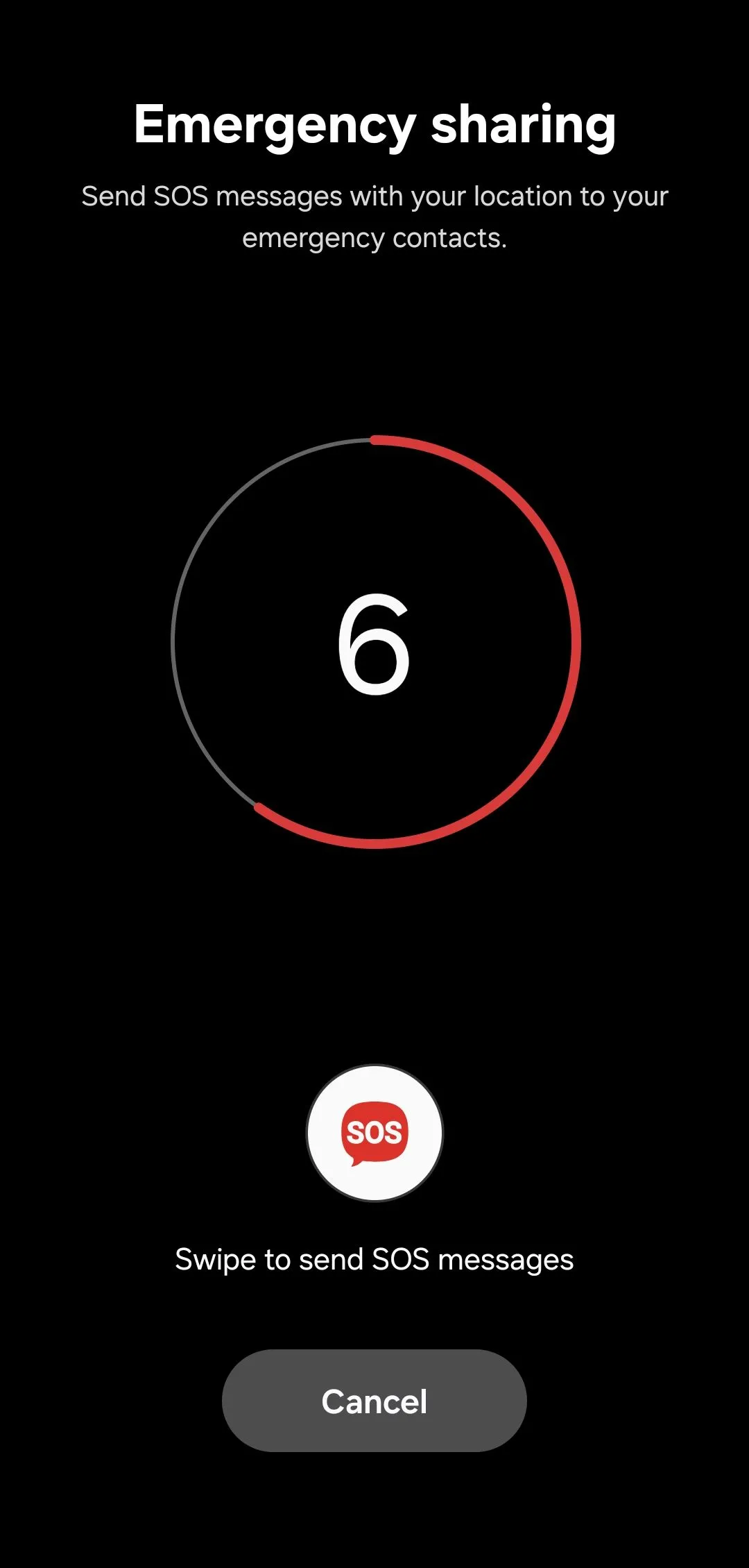 Demo kích hoạt SOS khẩn cấp trên điện thoại Android