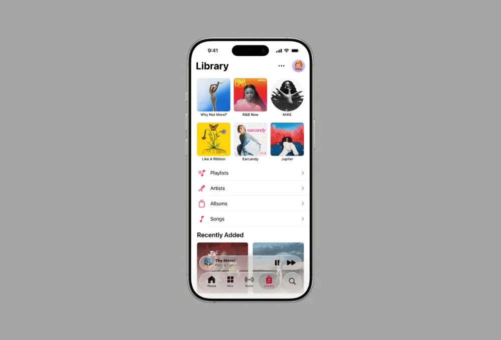 Ghim album, playlist hoặc nghệ sĩ yêu thích lên đầu thư viện Apple Music để truy cập nhanh