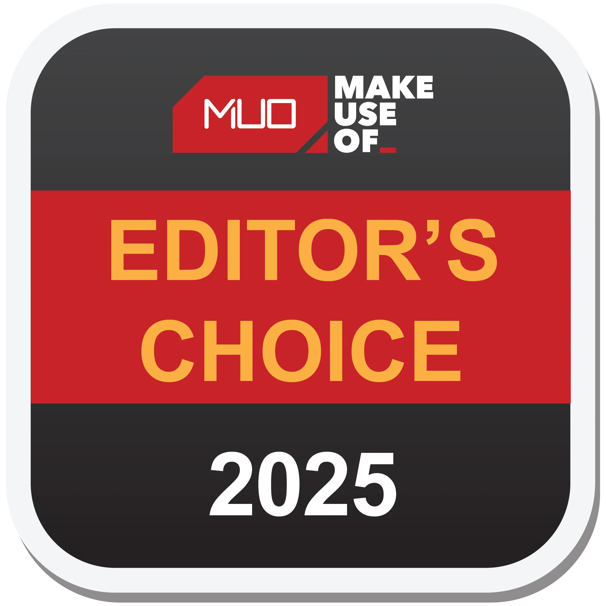 Giải thưởng MakeUseOf Editor's Choice 2025