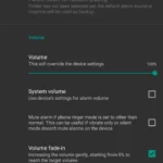 Giao diện AMdroid với các tùy chọn thách thức khi tắt báo thức như CAPTCHA và giải toán
