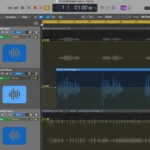Giao diện Arrange Page của phần mềm Logic Pro 11 khi thu âm vocal thô.