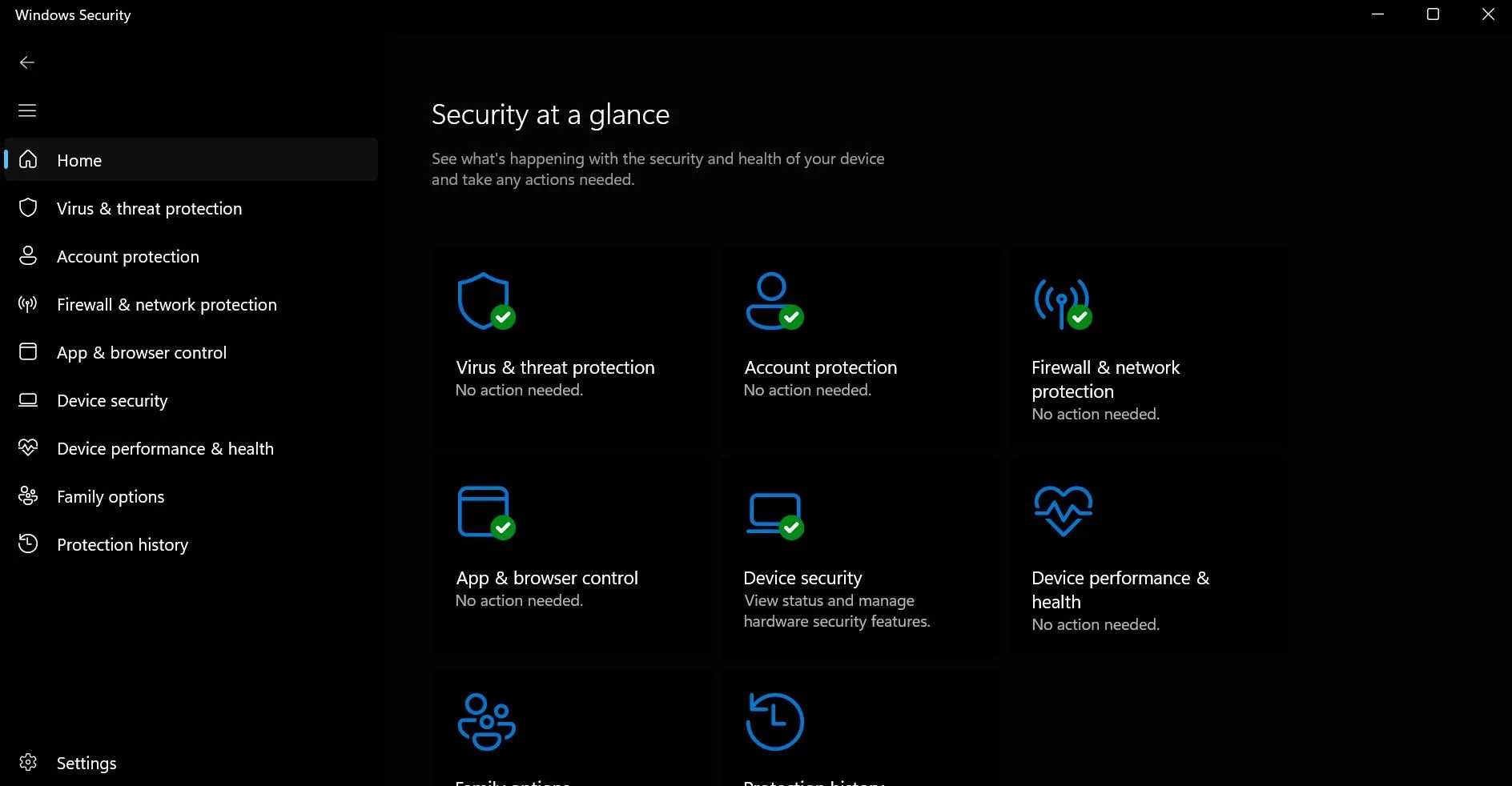 Giao diện bảo mật Windows Defender trên laptop giúp bảo vệ khỏi virus