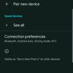 Giao diện cài đặt Bluetooth để ghép nối thiết bị mới trên điện thoại Android
