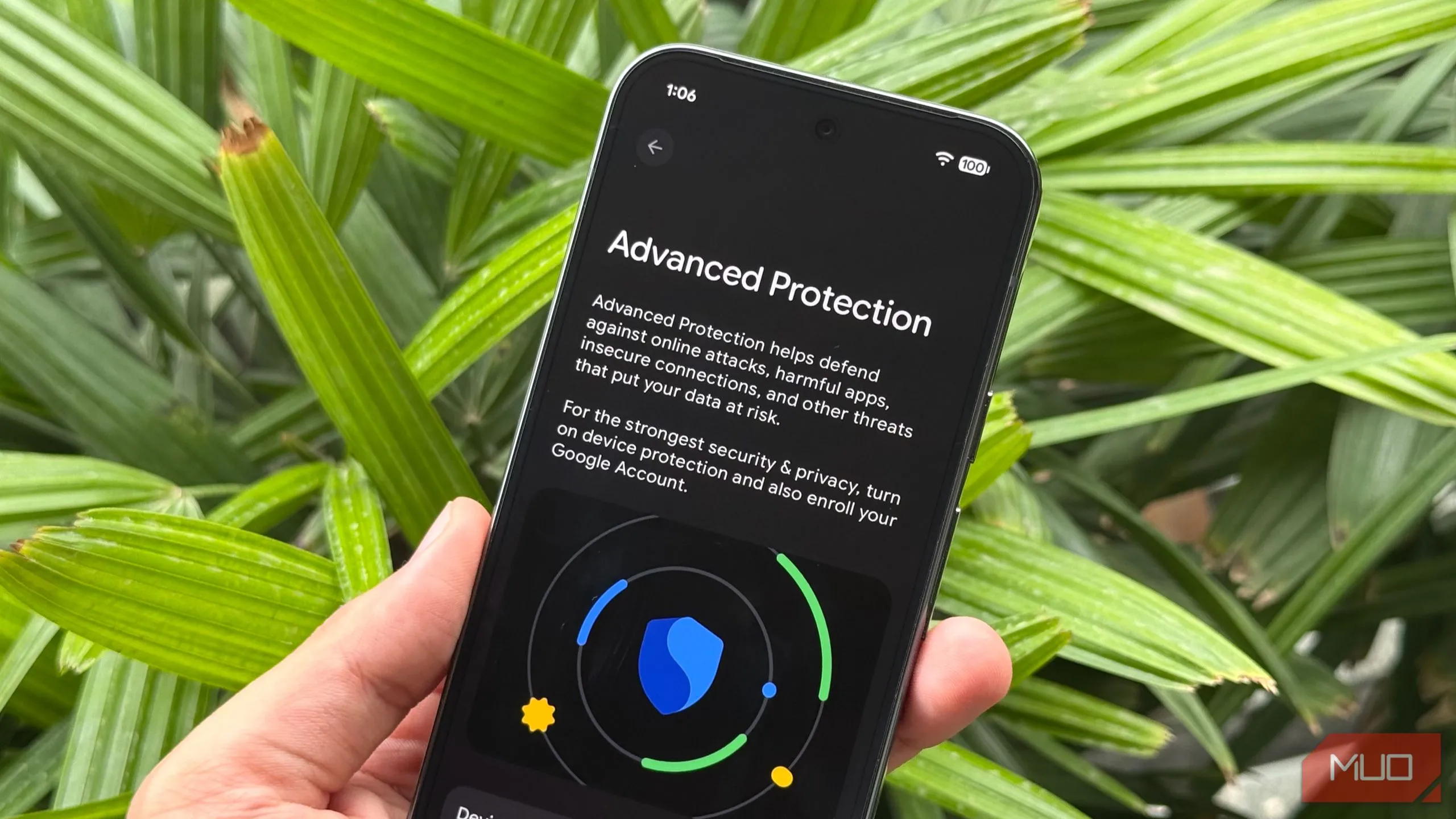 Giao diện cài đặt Chế độ bảo vệ nâng cao trên Android 16 minh họa tính năng bảo mật mới
