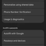 Giao diện cài đặt dịch vụ Google trên Android với mục "Quảng cáo"