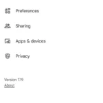 Giao diện cài đặt Google Photos với tùy chọn Hoàn tác sao lưu cho thiết bị này