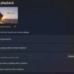 Giao diện cài đặt Phát lại video trên Windows 11