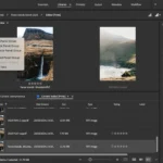 Giao diện cài đặt tùy chỉnh bảng điều khiển trong Adobe Bridge, hiển thị các tùy chọn tổ chức và quản lý hình ảnh hiệu quả.