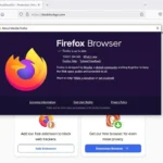 Giao diện cập nhật của trình duyệt Firefox hiển thị quá trình kiểm tra và cài đặt phiên bản mới
