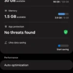 Giao diện Chăm sóc thiết bị Samsung One UI để tối ưu hóa hiệu suất