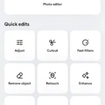 Giao diện chỉnh sửa ảnh của Photoleap với các công cụ sắp xếp trực quan