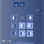 Giao diện chơi game Google Doodle The Rise of the Half Moon với các thẻ bài và đối thủ Mặt Trăng