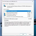 Giao diện công cụ Disk Cleanup trên Windows 11 đang hoạt động để dọn dẹp ổ đĩa