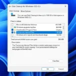 Giao diện công cụ Disk Cleanup trên Windows, giúp dọn dẹp file tạm và giải phóng dung lượng ổ đĩa hiệu quả.