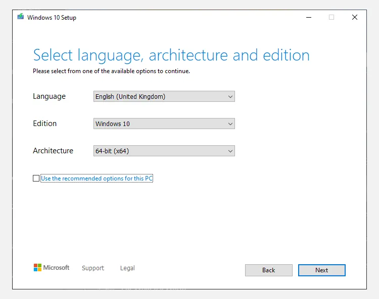 Giao diện công cụ Media Creation Tool của Microsoft để tạo USB cài đặt Windows 11.
