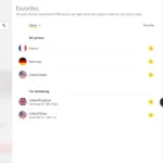 Giao diện CyberGhost hiển thị tùy chọn chọn vị trí máy chủ VPN, minh họa yếu tố ảnh hưởng đến tốc độ kết nối khi dùng hai VPN.