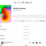 Giao diện danh sách phát nhạc không lời thư giãn trên Apple Music