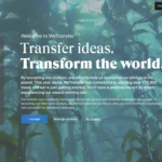 Giao diện dễ sử dụng của WeTransfer với tính năng kéo thả tệp tin tiện lợi