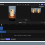 Giao diện Final Cut Pro trên iPad hiển thị timeline và biểu tượng Live Drawing