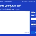 Giao diện FutureMe để viết thư gửi bản thân tương lai với các tùy chọn hẹn giờ và chế độ riêng tư
