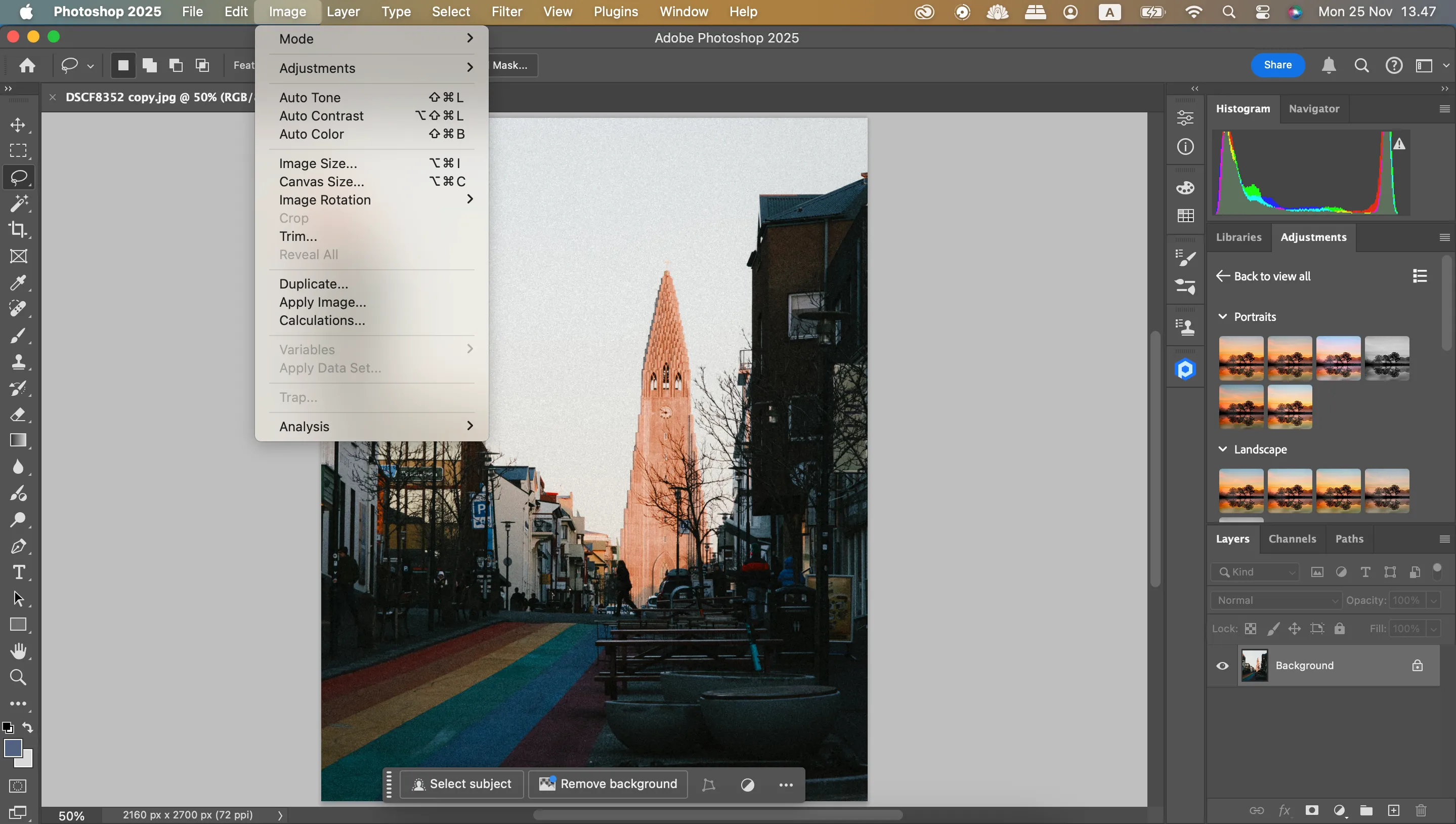 Giao diện hộp thoại Image Size để điều chỉnh kích thước hình ảnh trong Photoshop