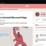 Giao diện hướng dẫn gỡ cài đặt trình duyệt Microsoft Edge từ Opera GX