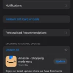 Giao diện kiểm tra cập nhật ứng dụng trong App Store trên iOS