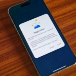 Giao diện Magic Editor trong Google Photos trên iPhone, minh họa tính năng chỉnh sửa ảnh bằng AI tạo sinh.